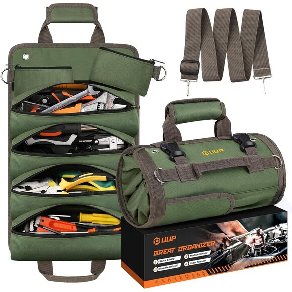 Other - Tool Bag Roll Up, Heavy Duty Portable Soft Tool Storage, Foldable Empty Rollup O